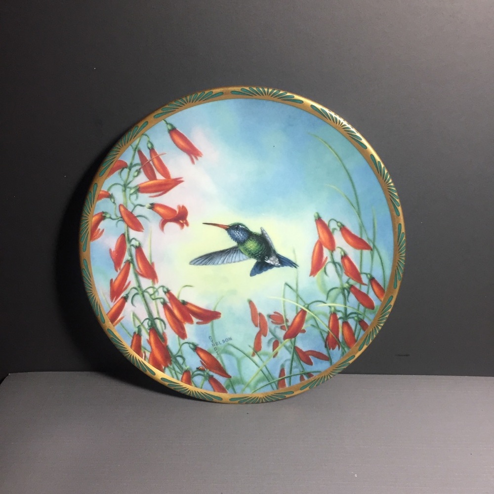 Pickard broad billed hummingbird collectible plate